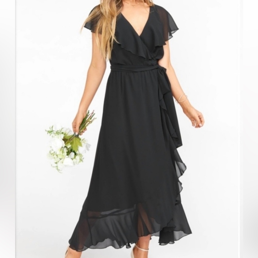 Show Me Your MuMu Jess Ruffle Midi Dress size L